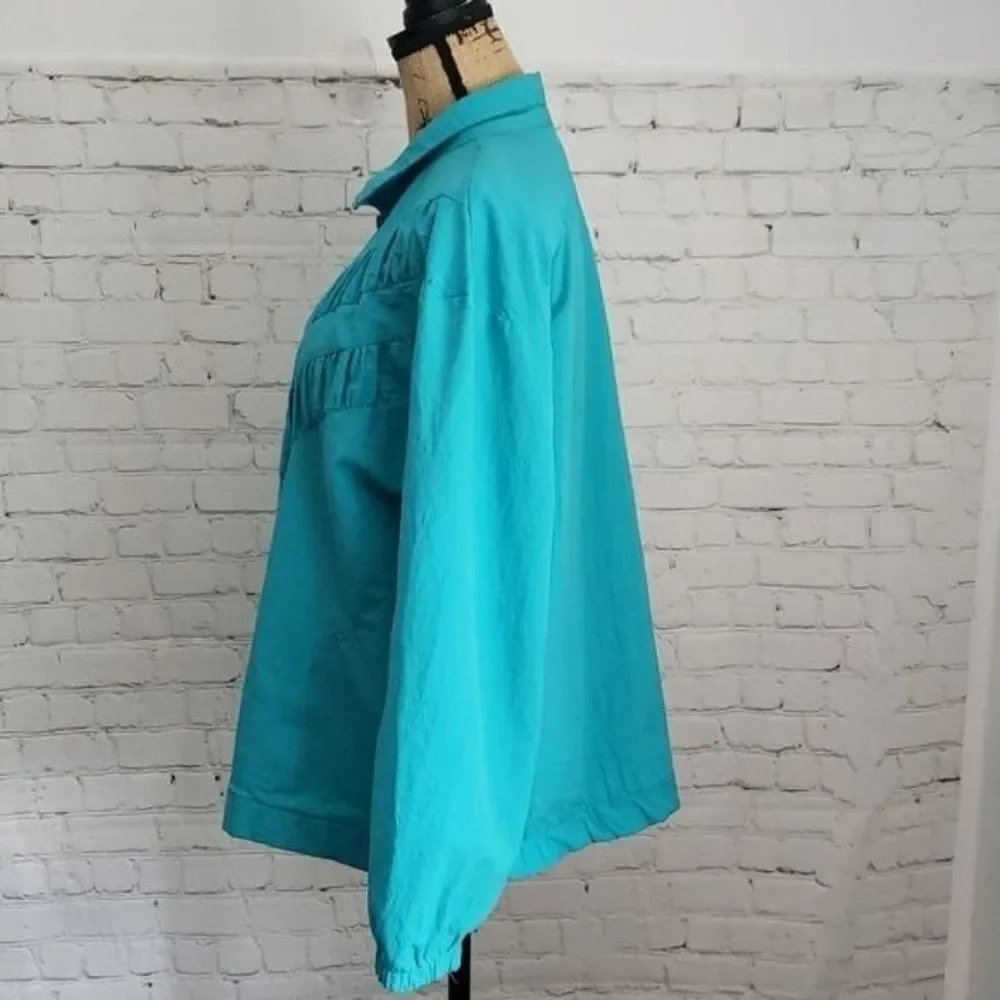 Vintage 80s 90s Teal Teddi Windbreaker - Picture 2 of 10